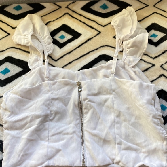 White/Cream corset ruffle top - Picture 2 of 2